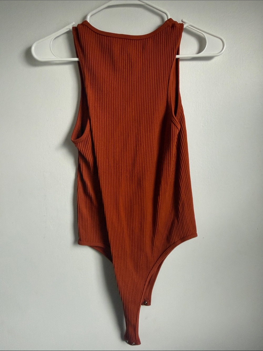Rust Ribbed Kids One-Piece Bodysuit - Unbranded - Picture 3 of 3
